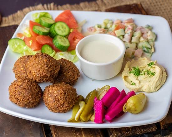 The falafel special plate at Falafel Plus, 1065 Canadian Place, Mississauga.