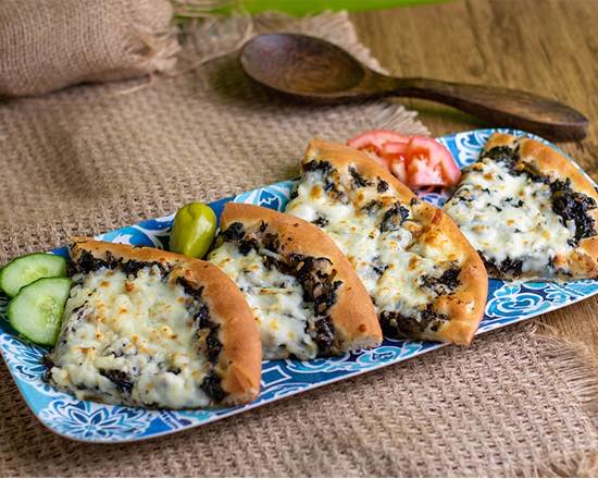 Spinach and cheese manakish